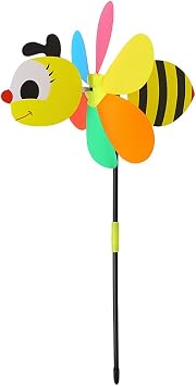 New Sell 3D Large Animal Bee Windmill Wind Spinner Whirligig Yard Garden Decor Outdoor Decorations for Patio Wall Metal