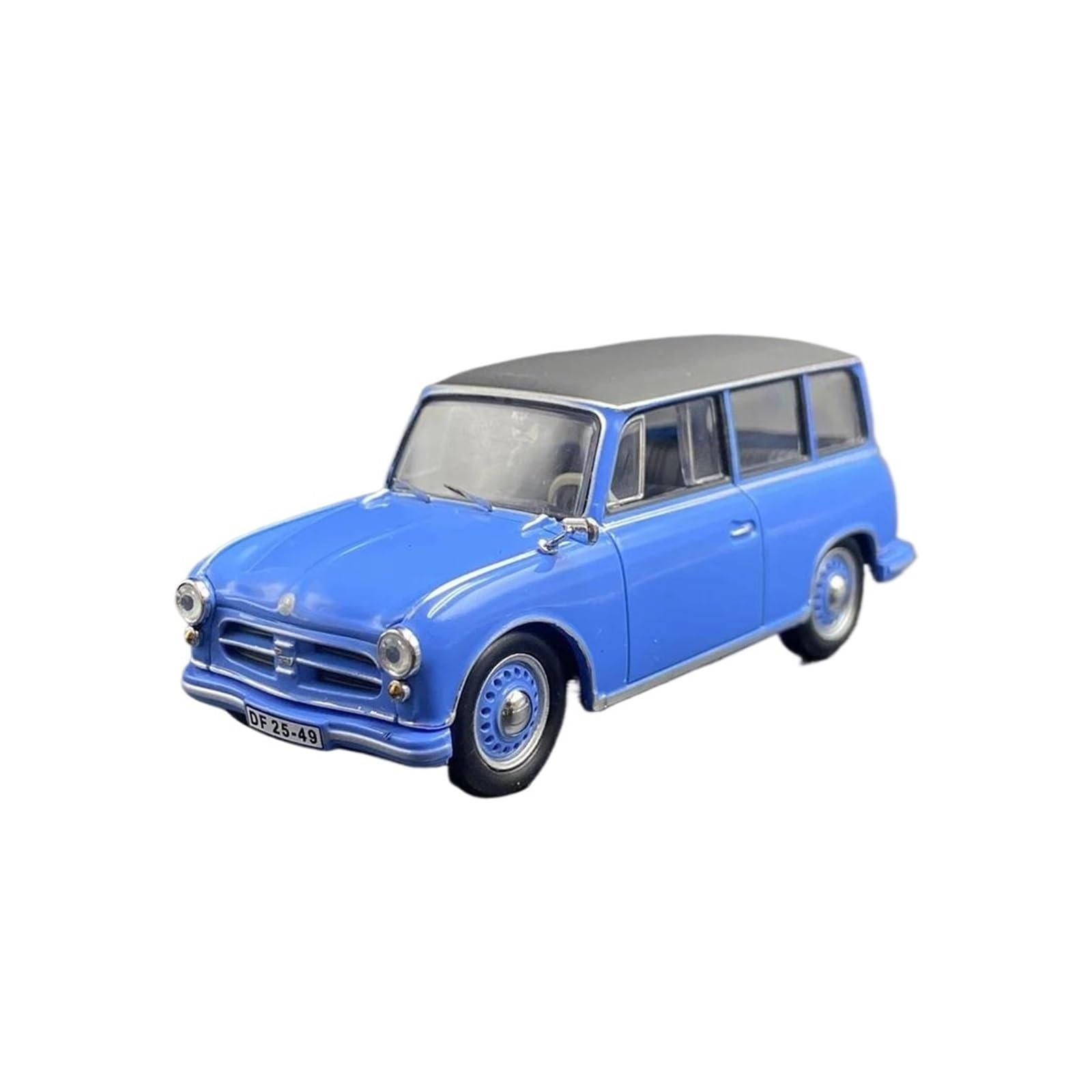 Metallo Scala Replica 1 43 Per la Germania dell'Est Blue Awz P70 Kombi 1957 Modello di auto lega statica Serie decorazioni per casa Hobby Veicoli Giochi Set