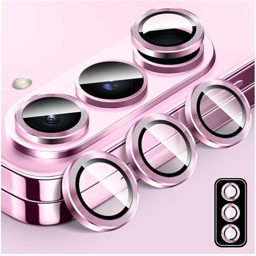 Image of TechTrendz Camera Lens Protector Ring for Samsung Galaxy Z Fold 7 Camera Aluminum Alloy Rings, Ultra-HD Full Coverage Anti Scratch Metal, Z Fold 7 Camera Lens Protector (3 Ring Included) (Rose Pink)