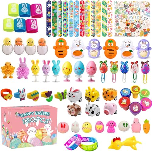 La mejor selección de Recuerdos para fiestas que Puedes Comprar On-line. 45 120PCS Recuerdos Fiestas de Pascua para Niños, Incluyendo Huevos de Pascua de Plástico y Diversos Juguetes, Adecuados para Niños, Regalos para Fiestas (120PCS)