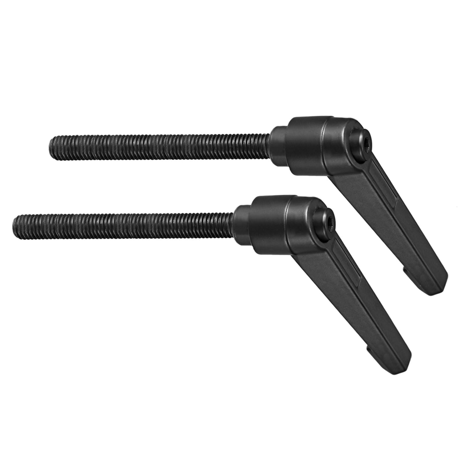Clamping Lever Handles, M8 x 80mm Male Thread, Adjustable Quick Release Locking Rotating Bolt Knobs Black - (Applications: for Lathe Machinery), 2-Pieces