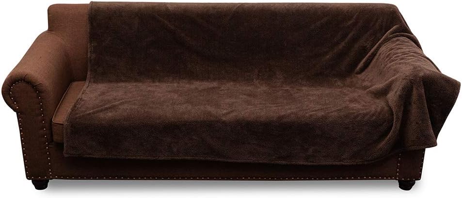 MARKSIGN 100% Waterproof Pet Blanket, Reversible Plush Protective Cover for Bed, Couch, Dog or Cat