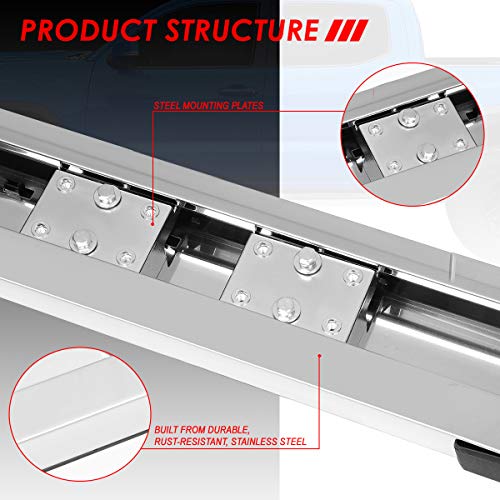 Estribos para Toyota Tacoma 2005-2021 acero inoxidable 6 pulg miniatura 3