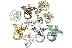 100g (20pcs) Dragon Charms Pendants Beads Charms Pendants for Crafting