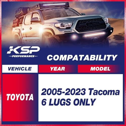 Image of KSP Tacoma Lift Kits, 3 inchF+2 inchR Full Leveling Lift Kit for Toyota Tacoma 2005-2023, Off-Road Suspension Upgrade with 3in Front Strut Spacers, 2in Rear Lift Blocks and U-Bolts