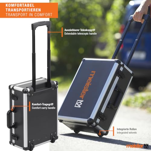 Meister Werkzeugtrolley 156-teilig – Werkzeugkoffer mit Rollen – Gefüllt – Bild 4