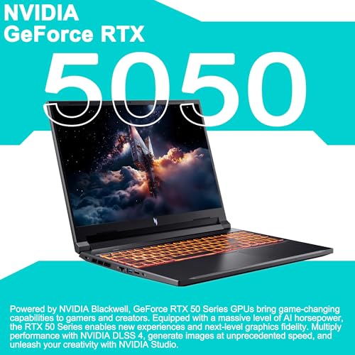 Image of Acer Nitro V 16 AI Gaming Laptop 16 inch WUXGA IPS 180Hz AMD Zen 4 Hexa-core Ryzen 5 240 32GB RAM 1TB SSD GeForce RTX 5050 (Up to 421 AI Tops) Backlit Win11 w /ICP Hub