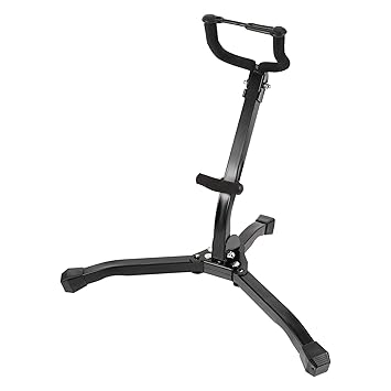 HEALLILY Saxophone Stand Foldable Alto/Tenor Sax Stand Saxophone Bracket Sax Holder Adjustable Triangle Base
