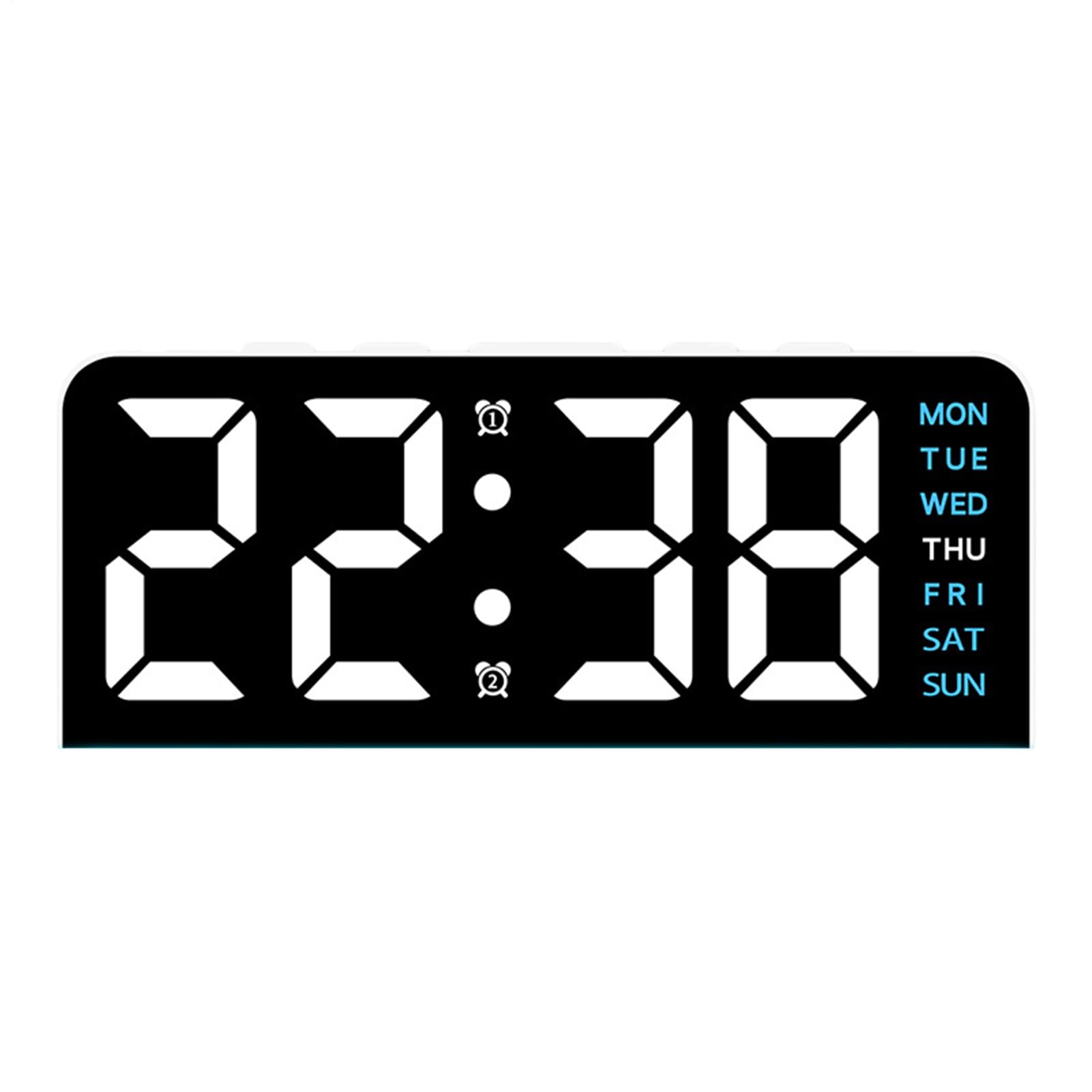 Despertador digital visualización de temperatura y fecha mesa