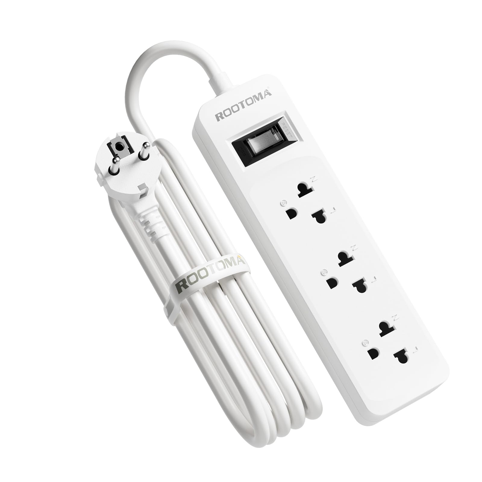 Adaptateur Prise USA vers France, Adaptateur USA vers France, 3 Prises pour Appareils électroniques américains, Voyage Depuis des États-Unis, du Canada, en Allemagne, en Espagne, Blanc