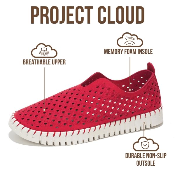Image of Project Cloud Womens Shoes - Lightweight Summer Loafers for Women with Memory Foam Insole - Stylish & Comfortable Womens Loafers - Perfect Spring Shoes for Women 2026 (Lily)