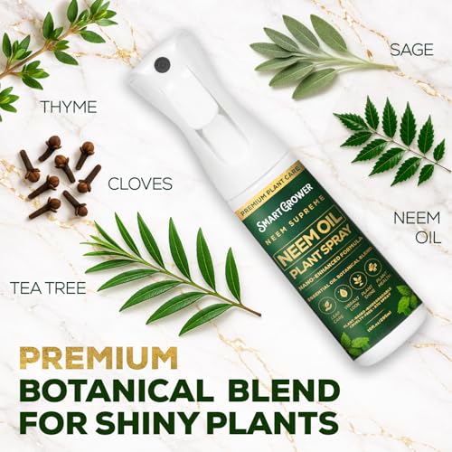 Image of Neem Oil Spray for Plants Botanical Blend Premium Continuous Sprayer - Plant Wash with Natural Essential Oils, Ready-to-Use Plant Mister Spray for Gardens, Houseplants, Indoor & Outdoor - 10 oz
