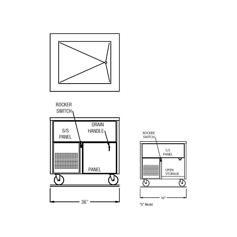 Ranserve Cold Food Table by Randell – Model RAN SCA-2S