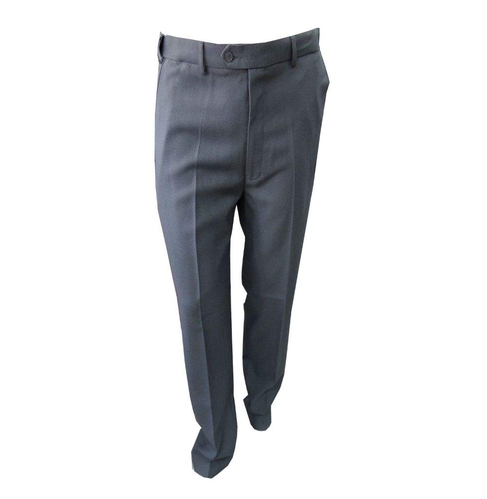 Mens Expandable Expand-A-Band Thermal Self Adjusting Waist Band Trousers 32-46 (36/29, Charcoal Grey)