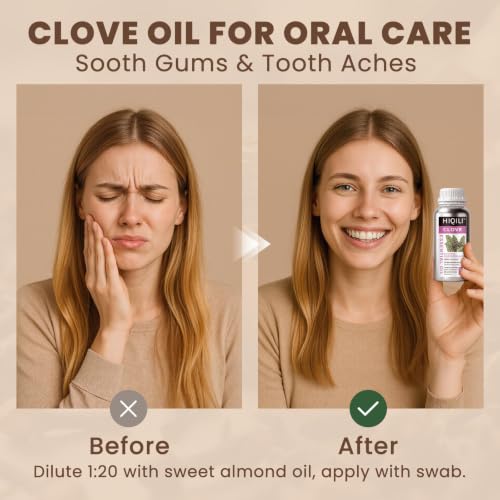 Image of HIQILI Clove Essential Oil Large Capacity for Skin Care and Aromatherapy | Suitable for Home Use, Hotel, Beauty Salon, SPA, Oral Care, DIY Studio - 500ml / 16 fl oz