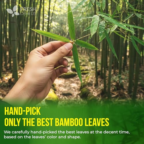 Image of FreshDrinkUS, Premium Bamboo Leaf Tea Bags | 40 Count | Naturally Light & Refreshing Caffeine-Free Herbal Tea - From 100% Natural Bamboo Leaves. Sugar-Free. Vegan