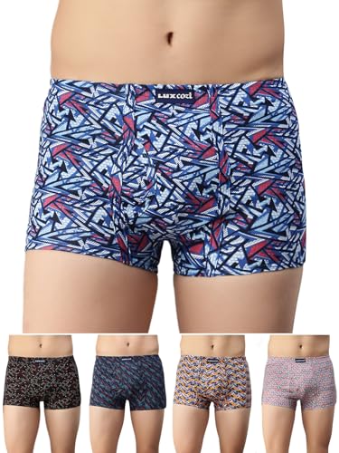 Lux Cozi Men's 100% Cotton Printed Inner Elastic Mini Trunk | Pri...