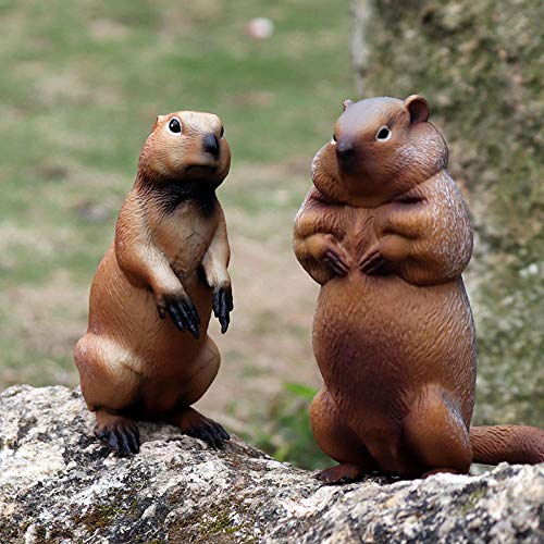 Statue simulation solide marmotte incassable pour remplacer les décos fragiles - 3