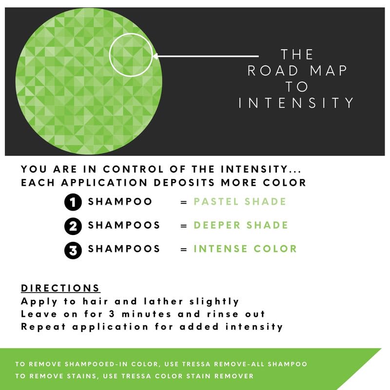 Miniatura 6 de Watercolors Intense Color Depositing Champú, color de cabello semipermanente 8.5 oz - VERDE