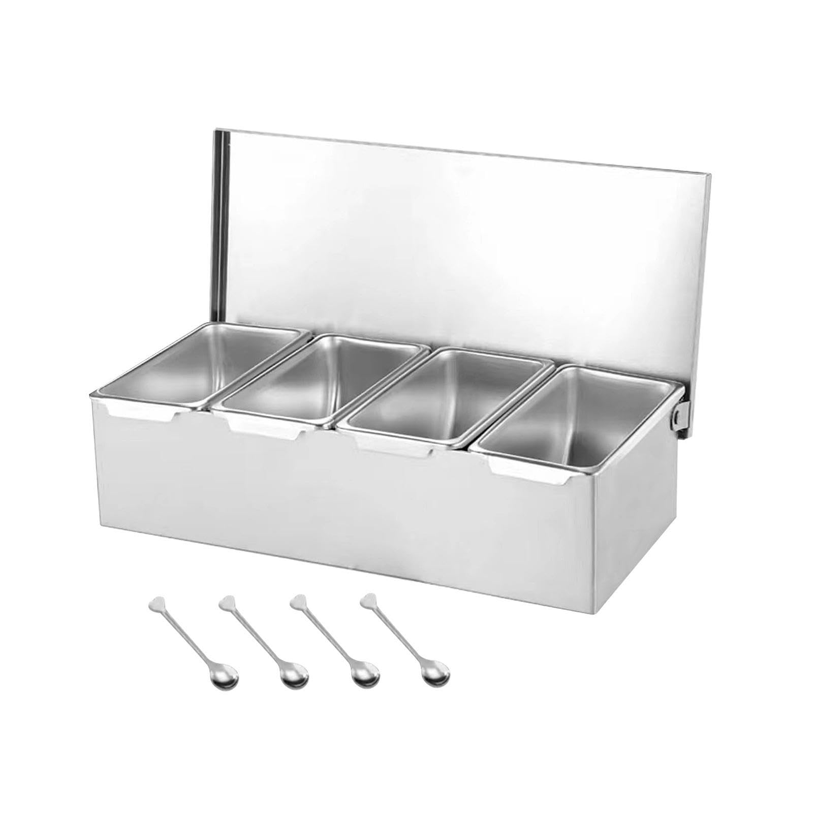 Contenedor de especias de cocina premium con,Cuatro rejillas