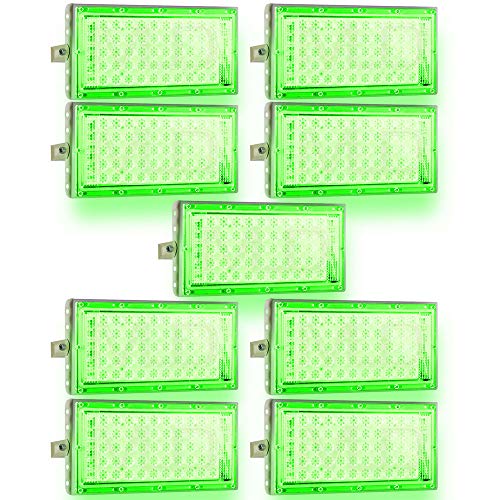 Image of MLD 20W Led Flood Light AC 220V Waterproof Brick focus Flood lights for indoor outdoor Lights | green | 20 Watt | Pack Of 9