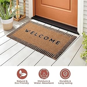 Folkulture welcome matt outdoor 16 x 28 front door mat outside entrance outdoor mats for front door welcome mat outdoor door mats for outside entry cute welcome mat door mats outdoor entrance  urban country home decor
