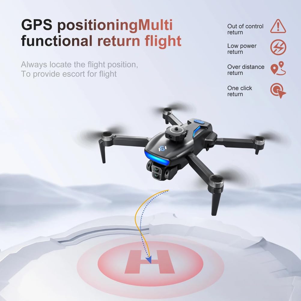Gris,Triple Battery,dron s181 con GPS, 5g, Profesional, 8k HD, fotografía aérea, cámara Dual, omnidireccional, para Evitar obstáculos, Juguete RC