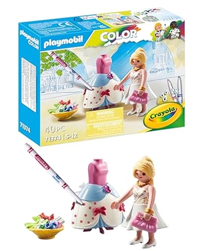 PLAYMOBIL Color 71374 Diseñadora de Moda, diseño Creativo Ropa, con bolígrafos y Accesorios solubles en Agua, Juguetes para niños a Partir de 5 años | Ya disponible en tu tienda friki favorita! En mundofriki.es!