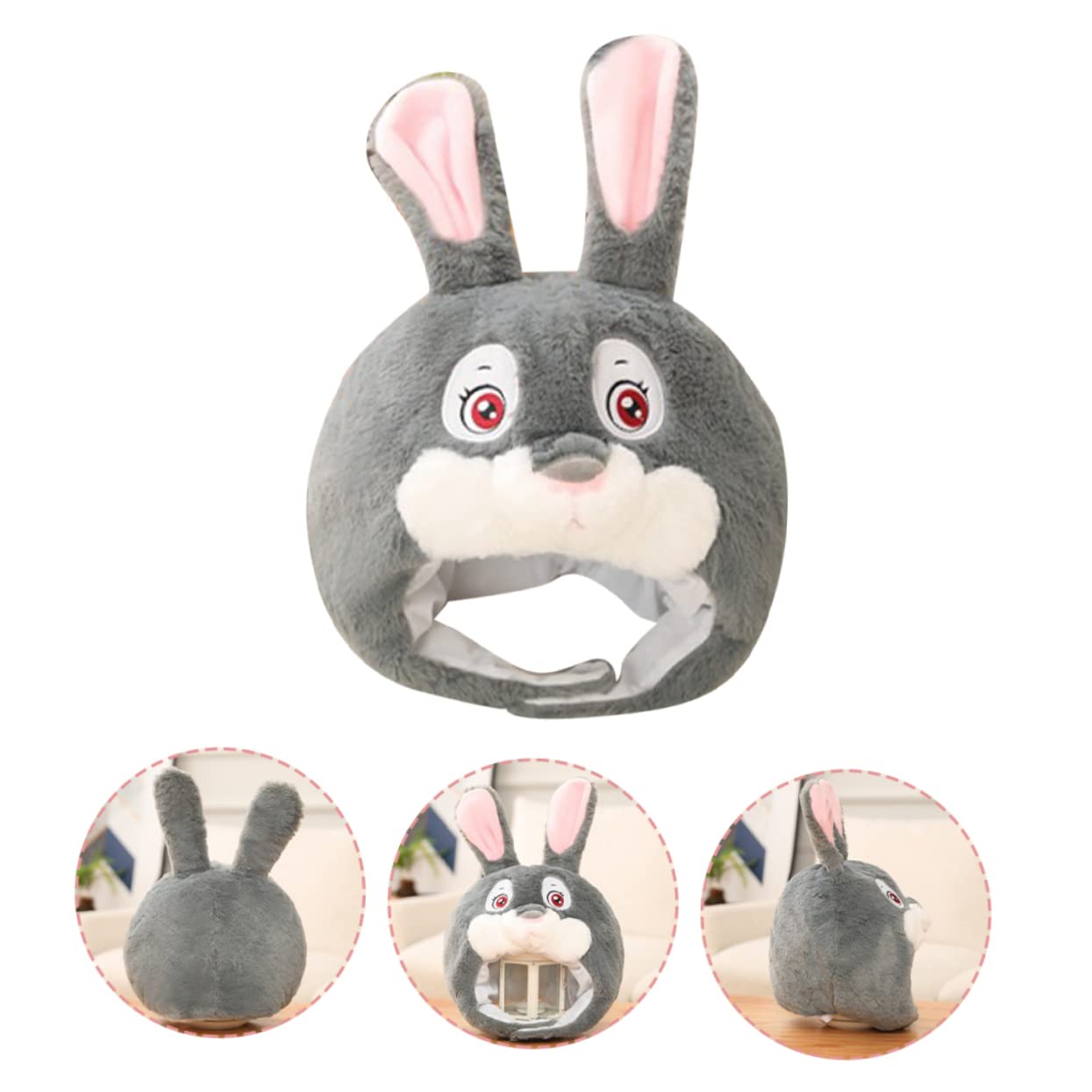 Toyvian 2piezas Sombrero De Conejo De Peluche Con Orejas Ajustables Gorro Divertido Para Pascua Accesorio y Fotografía Infantil Adultos