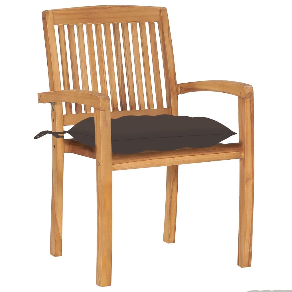 Drewno tekowe vintage 2 szt. taupe