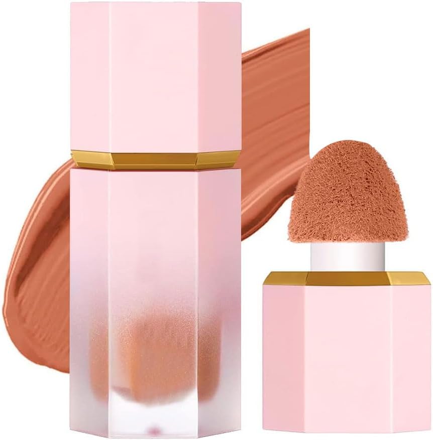 Liquid Blush Gel Crème, Vloeibare Blush van gel, Vloeibare Blush, Waterdicht, Vloeibare Blush, Crème, Cream Blush gel, Langdurig Blendable Liquid Blusher, Make-up voor het gezicht (#02)