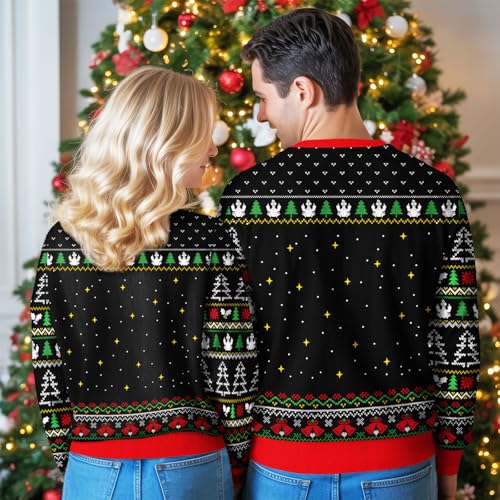 Image of 99TIMORO Funny Ugly Christmas Sweater for Men and Women, Holiday Pullover 2025, Novelty Crewneck Sweatshirt, Festive Gift