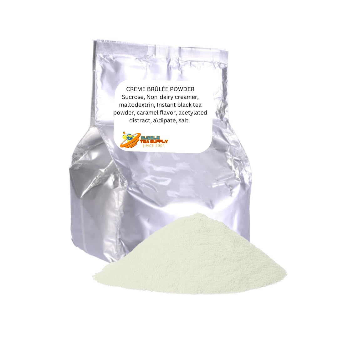 Creme Brulee Mix for Flavored Boba Bubble Tea Powder for Milk Tea Premium Instant Drink Mix - 2.2 LB bag for 40-45 Servings - Just Add Tapioca Pearls by BUBBLE TEA SUPPLY