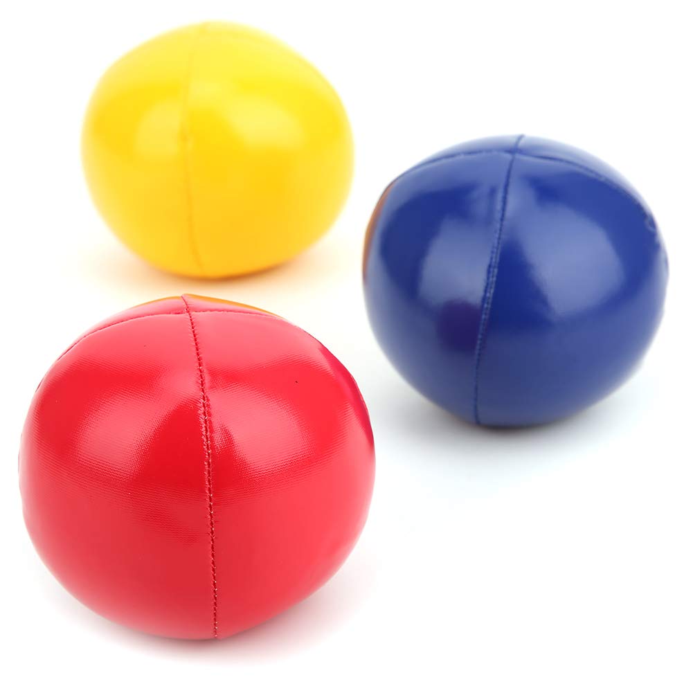 Juggling Balls for Beginners, Indoor Sports Ball for Juggling, 90g, Set of 3 Mini Juggling Balls, PU Leather Juggle Sport Ball with Net Bags, Juggle Balls for Boys Girls Adults, Vibrant Colors