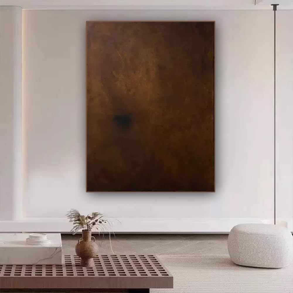 Abstrakcyjny obraz ścienny w stylu nordyckim na płótnie, nowoczesna wielkoformatowa drukowana fototapeta z teksturowanym obrazem, (80 x 120 cm (32 x 47 cali) czarna rama)