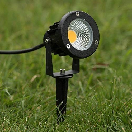 LED Garden Spot Light with Ground Spike, 5W, IP65 Waterproof, Aluminium Die Cast, Outdoor (Yellow Warm White 5 WATT LED Outdoor Garden Light Pack of 5) 1