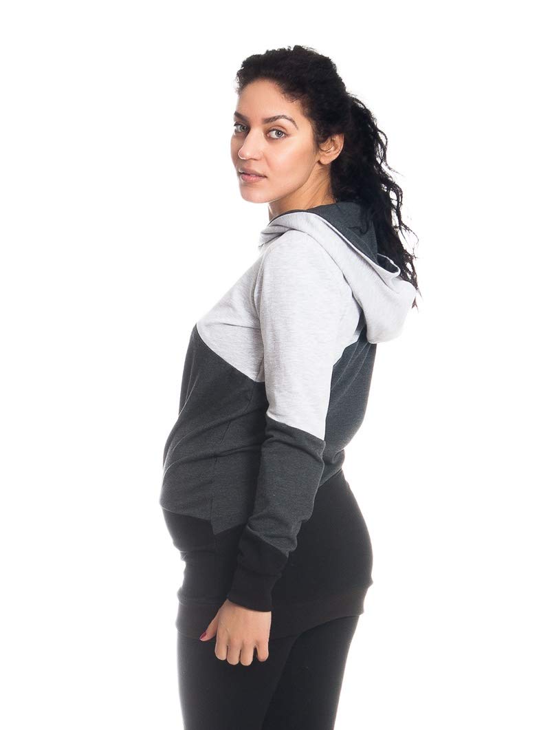 MijaCulture 2 en 1 Sudadera Jersey de Maternidad y Lactancia Tiffany 9094