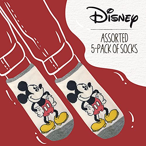 Image of Disney Women's Mickey Mouse 5 Pack No Show Socks