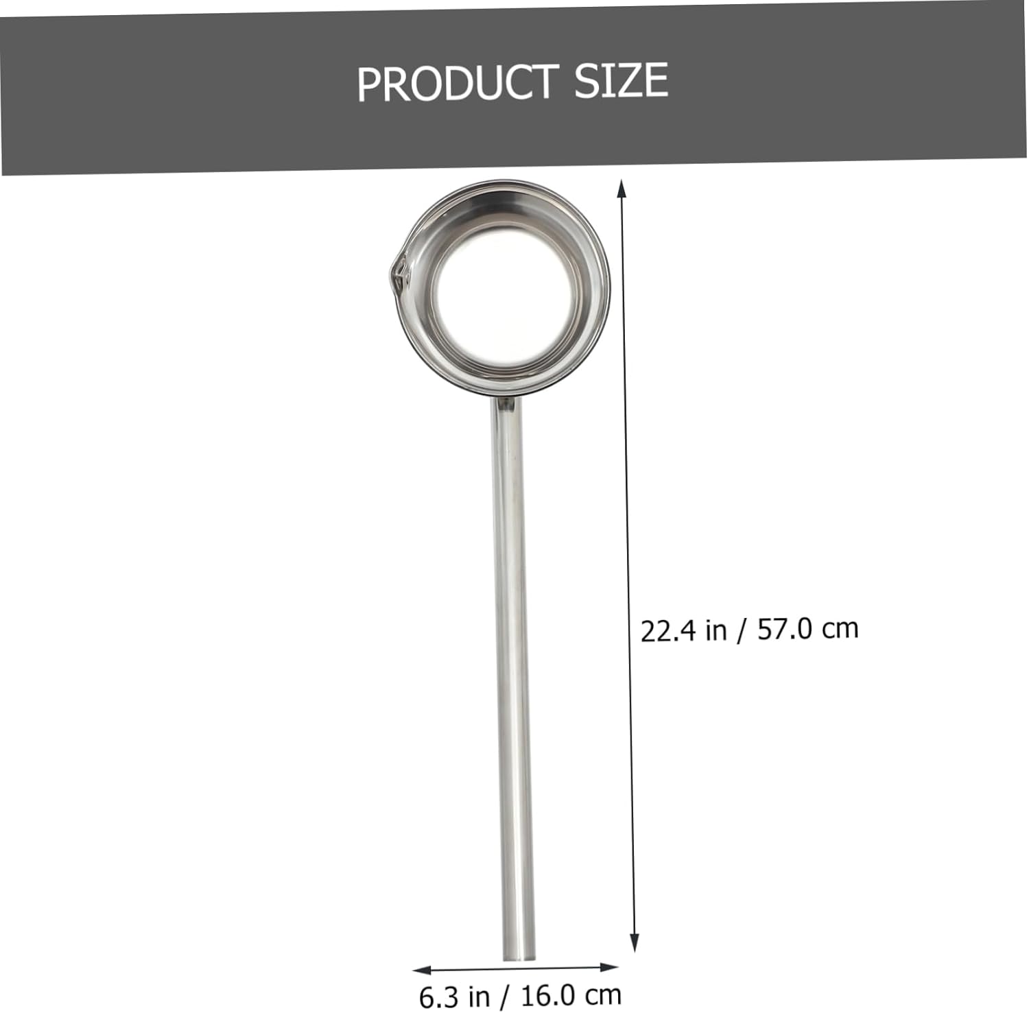 BESTOYARD Stainless Steel Long Handle Ladle Spoon for Soup and Water Kitchen Tool for Home Restaurant Hotel Use Heat-resistant and Easy to Grip