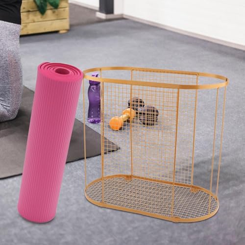Organizador de ejercicios resistente con cesta integrada para equipo de entrenamiento 4