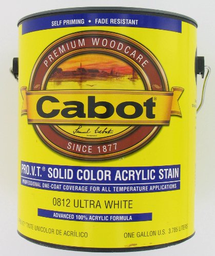Cabot 140-0812 GL 1 Gallon Ultra Base Pro VT Solid Color Acrylic Stain