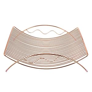 Cabilock Metalen Draad Fruit Stand Aanrecht Fruitschaal Ijzer Fruit Opslag Houder Stand Voor Keukentafel Rose Gouden