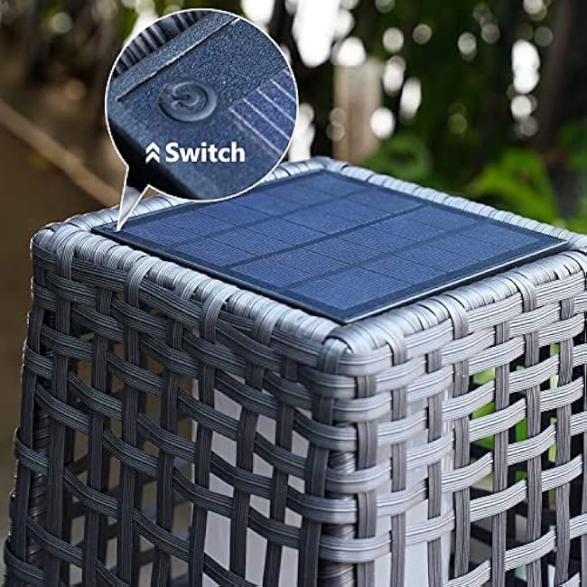 Grand patio Solar Lights Replacement Top Outdoor Solar Floor Lamp Replacement Part Waterproof 40 Lumen Warm White Super Bright SMD chip X15 Suit for Medium and Large Floor Lamps