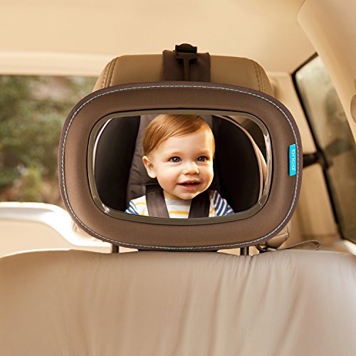 Image of Munchkin Baby Car Mirror for Rear Facing Car Seats, Clear View Baby in-Sight Auto Mirror, Dark Grey