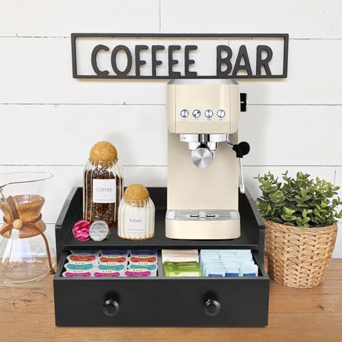 image for ANRXNCY Countertop Coffee Bar Organizer, Coffee Station Organizer with