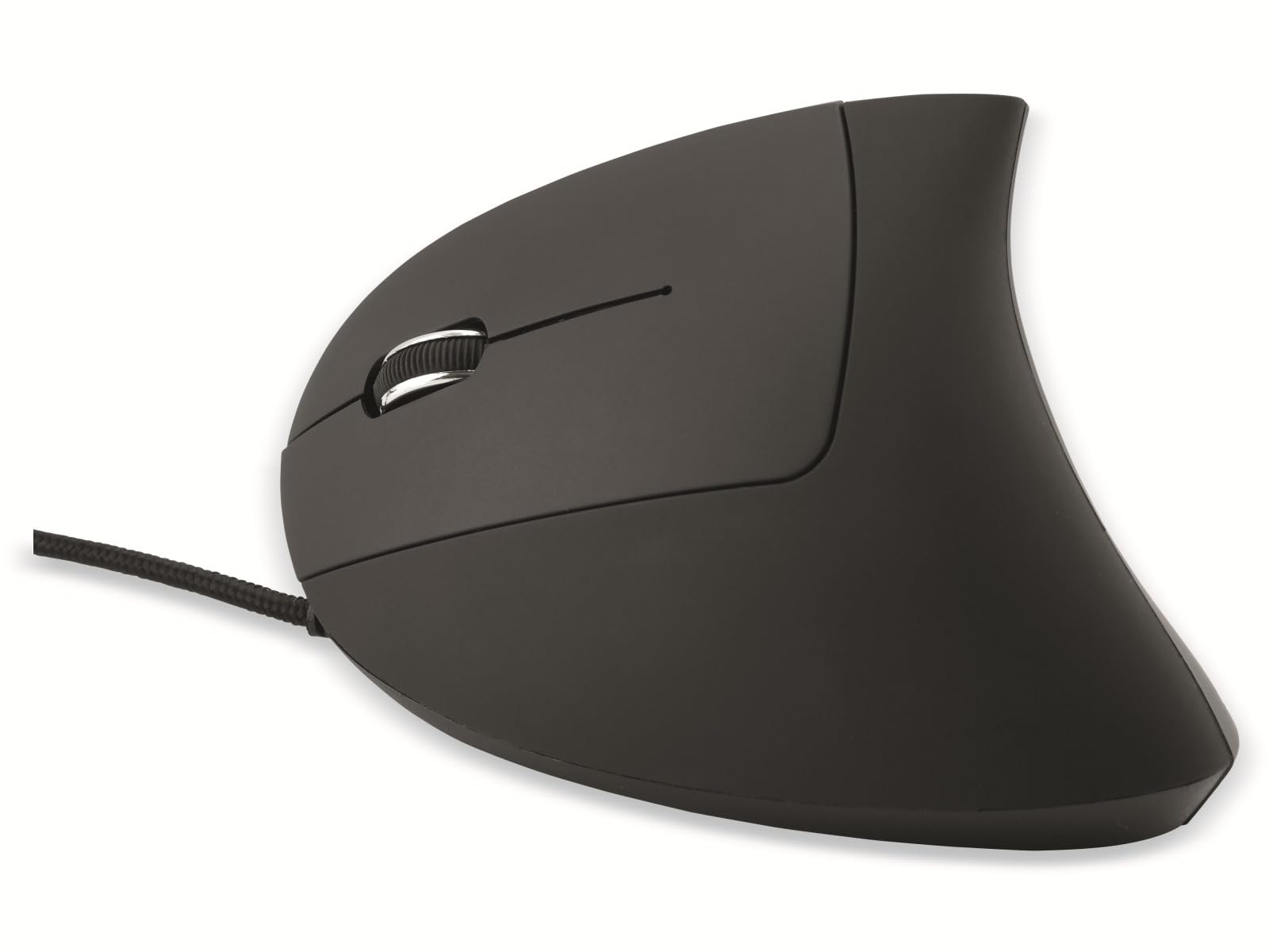MEDIARANGE Ergonomic 6-Button Mouse with Optical Sensor for Left-handers, Wired, Black