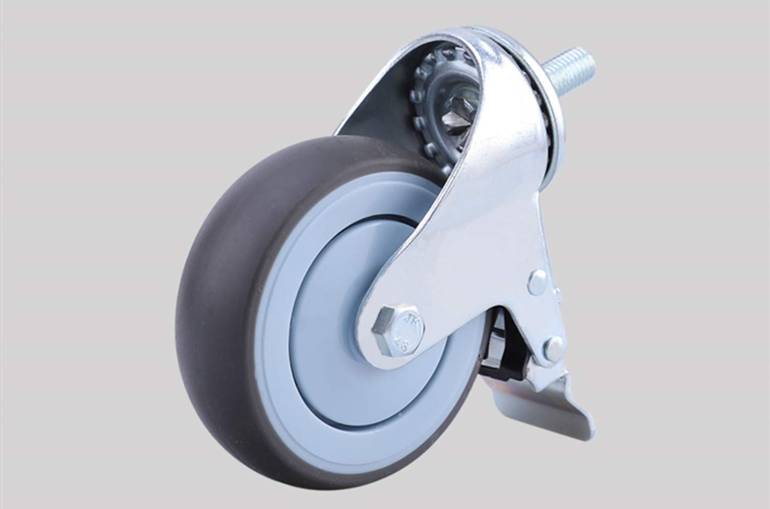 Rotelle for Carichi Pesanti,Ruota Girevole in Gomma,Ruote Piatte,con Blocco Freno,Rotella Universale a 360 Gradi,Rotella del Carrello,per Mobili e Attrezzature di Grandi Dimensioni,4 Pezzi (4 Pollici,