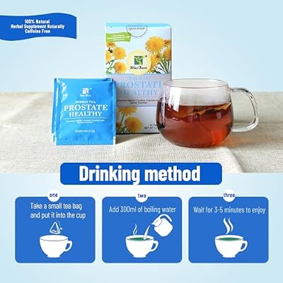 Wins Town Prostate Healthy Tea - Natural Herbal Blend, Promotes Urinary Health, Bladder Function & Comfort, 20 Tea Bags