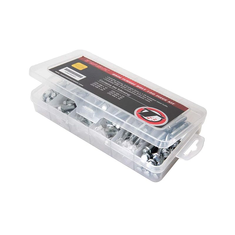 Kit de Parafusos com Flange TUSK 6 mm em Aço Grau 8.8 com 150 Peças