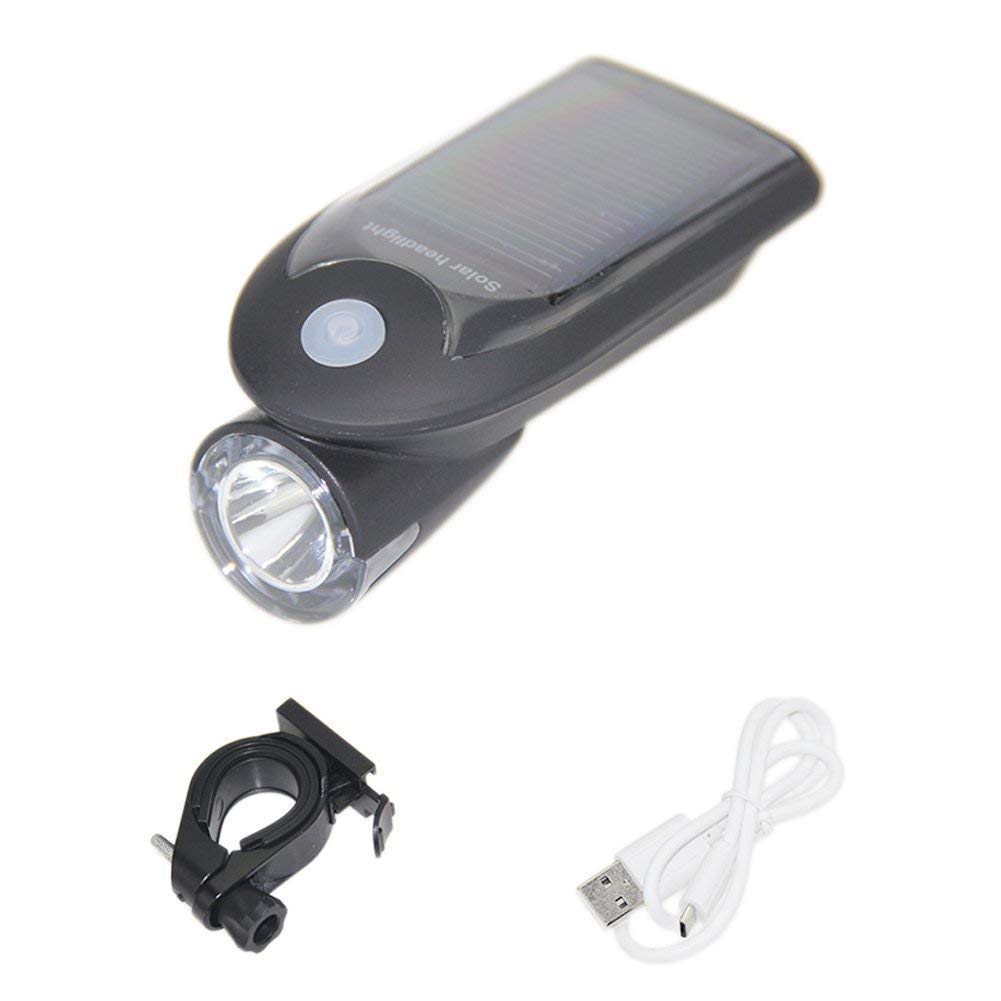 UDee Plastic Bicycle LED Light with Solar Panel Built-in Rechargeable Battery (Black). (B07L3PVC1Y) Amazon Price History, Amazon Price Tracker